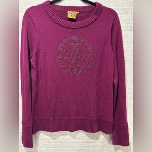 Tory Burch Magenta Crew Neck Sweater